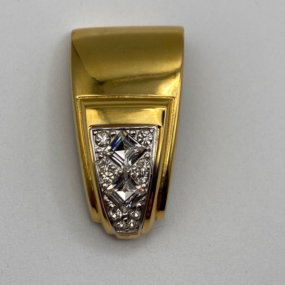 Vintage Givenchy bijoux , Art Deco style 18k gold plated ,crystal 1980 - Picture 4 of 8